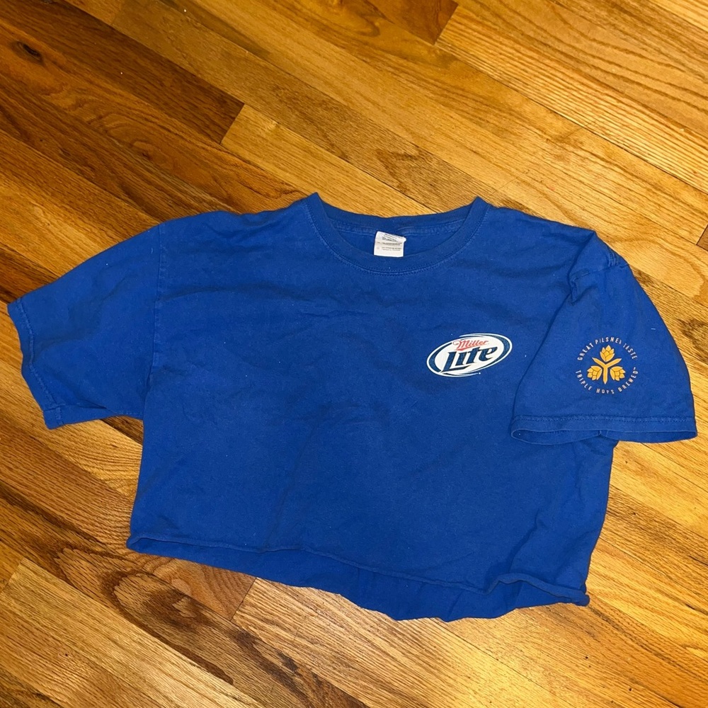 Miller Lite Super Party 2010 cropped t-shirt